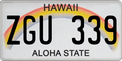 HI license plate ZGU339