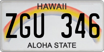 HI license plate ZGU346