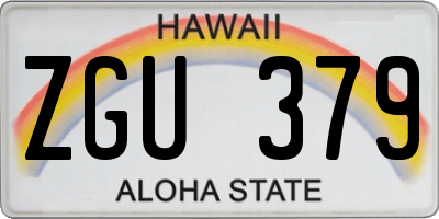 HI license plate ZGU379