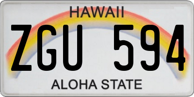 HI license plate ZGU594