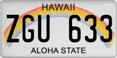 HI license plate ZGU633