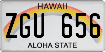HI license plate ZGU656