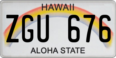 HI license plate ZGU676