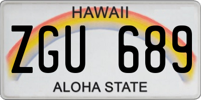 HI license plate ZGU689
