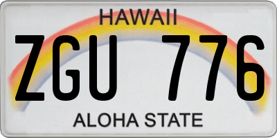 HI license plate ZGU776