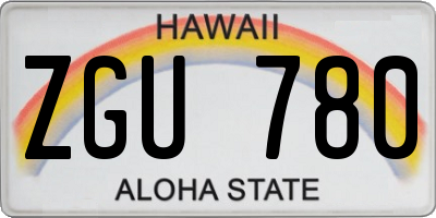 HI license plate ZGU780