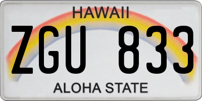 HI license plate ZGU833