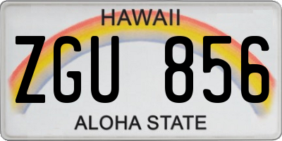 HI license plate ZGU856