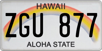 HI license plate ZGU877