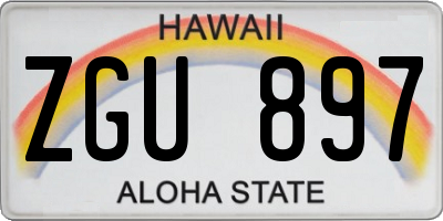 HI license plate ZGU897