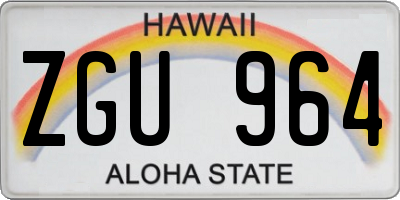 HI license plate ZGU964