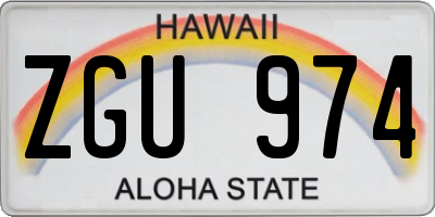 HI license plate ZGU974