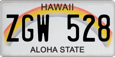 HI license plate ZGW528