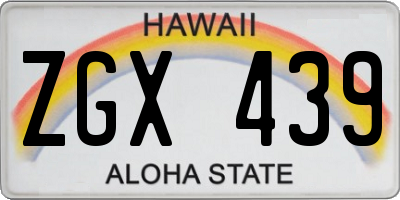 HI license plate ZGX439