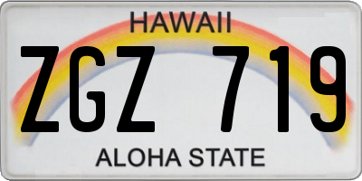 HI license plate ZGZ719