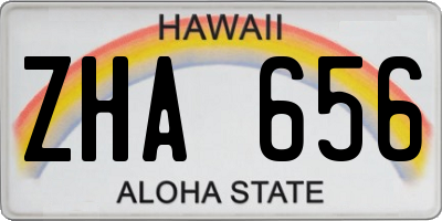 HI license plate ZHA656