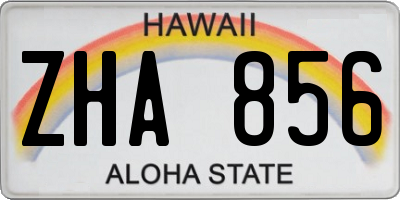 HI license plate ZHA856