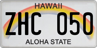 HI license plate ZHC050