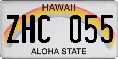HI license plate ZHC055