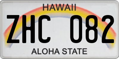 HI license plate ZHC082