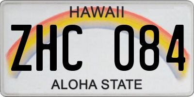 HI license plate ZHC084