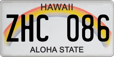 HI license plate ZHC086