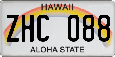 HI license plate ZHC088