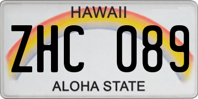 HI license plate ZHC089