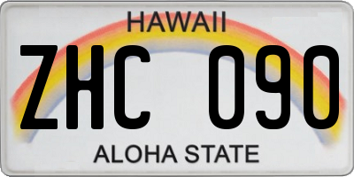 HI license plate ZHC090