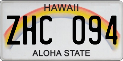 HI license plate ZHC094