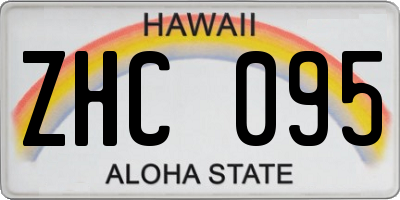 HI license plate ZHC095