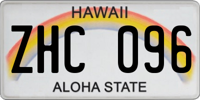HI license plate ZHC096