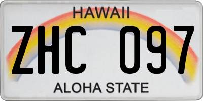 HI license plate ZHC097