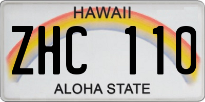 HI license plate ZHC110