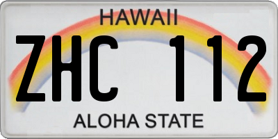 HI license plate ZHC112