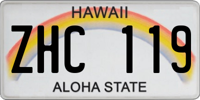 HI license plate ZHC119