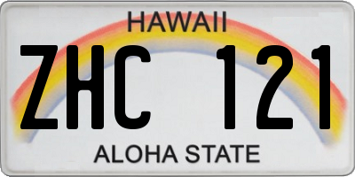 HI license plate ZHC121