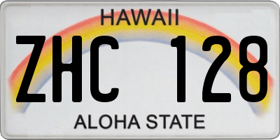 HI license plate ZHC128