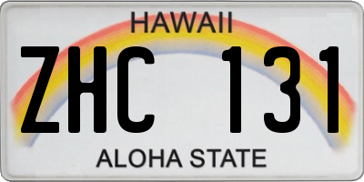 HI license plate ZHC131