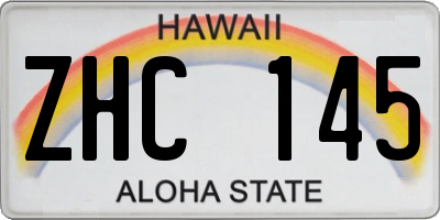HI license plate ZHC145
