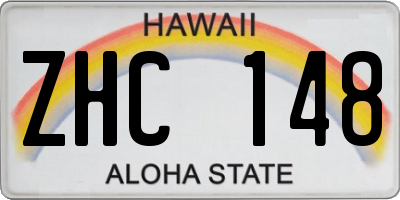 HI license plate ZHC148