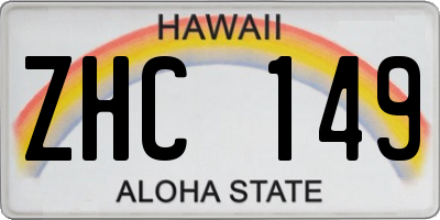 HI license plate ZHC149