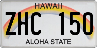 HI license plate ZHC150
