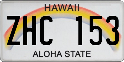 HI license plate ZHC153