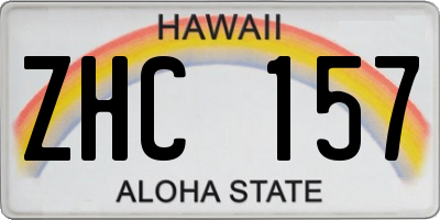 HI license plate ZHC157