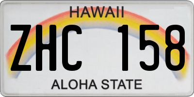 HI license plate ZHC158