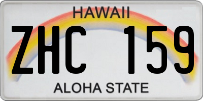 HI license plate ZHC159