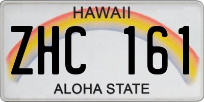 HI license plate ZHC161
