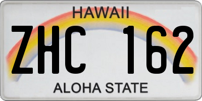 HI license plate ZHC162