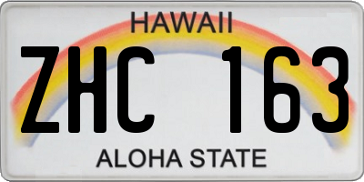 HI license plate ZHC163